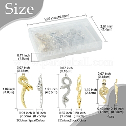 Rack Plating Alloy Pendants with Rhinestone&nbsp;FIND-FS0003-68