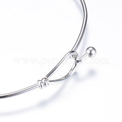 Tarnish Resistant 304 Stainless Steel Bangles&nbsp;X-STAS-S053-26