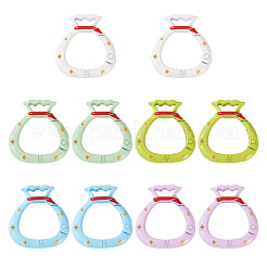 10Pcs 5 Colors Alloy Spring Gate Rings&nbsp;FIND-TA0008-59A