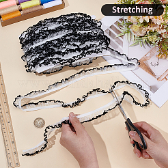 25M Nylon with Spandex Lace Wrinkle Ribbon&nbsp;OCOR-BC0009-48B
