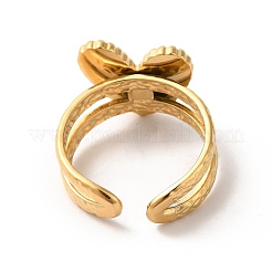 Ion Plating(IP) 304 Stainless Steel Heart Open Cuff Rings for Women&nbsp;LS-RJEW-H136-02G