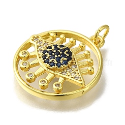 Rack Plating Brass Micro Pave Cubic Zirconia Pendant&nbsp;KK-H485-16G