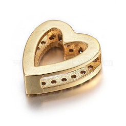Brass Micro Pave Cubic Zirconia Slide Charms&nbsp;ZIRC-G147-31-NR