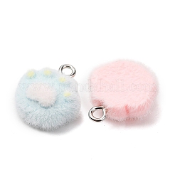 Flocking Opaque Resin Pendants&nbsp;FIND-P035-05P-M