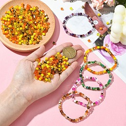500Pcs Cube Glass Beads&nbsp;GLAA-YWC0005-01A