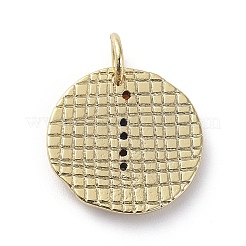 Brass Micro Pave Cubic Zirconia Pendants&nbsp;X-ZIRC-G157-03F-01G