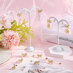 5 Pairs Brass Stud Earring Findings&nbsp;KK-BBC0020-34