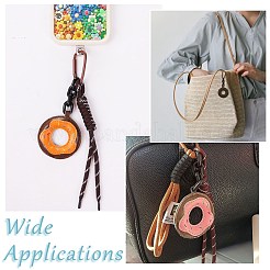 5Pcs 5 Colors PU Leather Donut Pendant Decoration&nbsp;AJEW-CJ0001-60