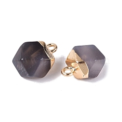 Natural Grey Agate Pendants&nbsp;G-N359-18G-04