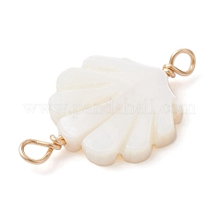 Natural Freshwater Shell Connector Charms&nbsp;PALLOY-JF02442-01