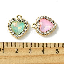UV Plating Alloy with Mixed Color Glass Rhinestone Pendants&nbsp;FIND-B039-05G