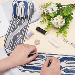 5M Polyester Jacquard Stripe Ribbon&nbsp;SRIB-WH0026-06B