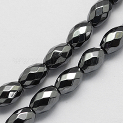 Non-magnetic Synthetic Hematite Beads Strands&nbsp;G-Q907-6x4mm