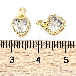 Real 18K Gold Plated Brass Inlaid Cubic Zirconia Charms&nbsp;ZIRC-L100-074G-04