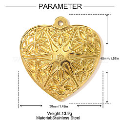 304 Stainless Steel Pendants&nbsp;STAS-OY003-39G