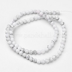 Natural Howlite Beads Strands&nbsp;G-D809-16-4mm