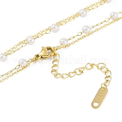 Ion Plating(IP) Golden Tone 304 Stainless Steel Double Layer Butterfly Pendant Necklaces for Women&nbsp;NJEW-K276-08G-03