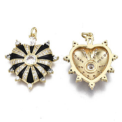 Brass Micro Pave Cubic Zirconia Pendants&nbsp;ZIRC-N039-055A-NF