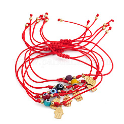 6Pcs Glass Evil Eye Beaded Braided Bracelet Sets&nbsp;ID6668-7