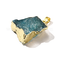 Raw Rough Natural Dyed Quartz Crystal Pendants&nbsp;G-G895-05LG-M