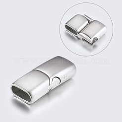Tarnish Resistant 304 Stainless Steel Magnetic Clasps with Glue-in Ends&nbsp;STAS-P181-25P