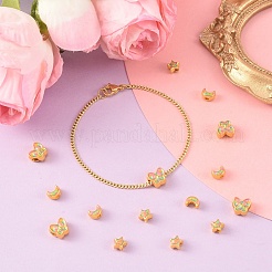 15Pcs 3 Styles Alloy Enamel Beads&nbsp;ENAM-YW0009-18