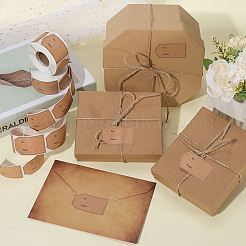 2Rolls 2 Styles Kraft Paper Self-Adhesive Sticker&nbsp;DIY-BBC0002-70