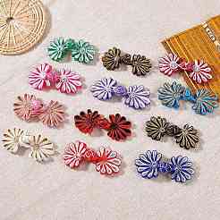 12Pcs 12 Colors Satin Buttons&nbsp;FIND-FG0003-85