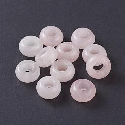Natural Rose Quartz European Beads&nbsp;G-G740-14x8mm-08