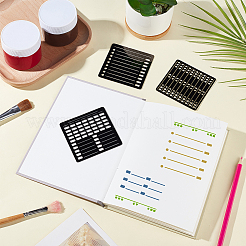 3Pcs Stainless Steel Sticky Note Template&nbsp;DIY-BC0016-92