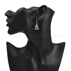 Christmas Theme Alloy Rhinestone Dangle Earrings&nbsp;EJEW-JE06627-03