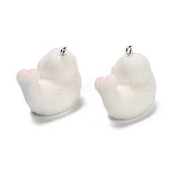 Flocky Opaque Resin Pendants&nbsp;RESI-I335-01P-01