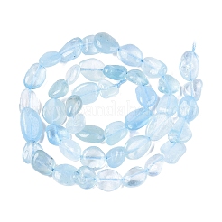 Natural Aquamarine Beads Strands&nbsp;G-R445-8x10-36