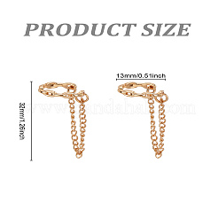 2Pcs Alloy Cuff Earrings&nbsp;EJEW-LP0003-85KCG