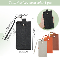 4Pcs 4 Colors Imitation Leather Glasses Storage Bags&nbsp;ABAG-AR0001-05