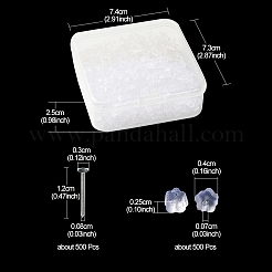 500Pcs Plastic Stud Earring Findings&nbsp;KY-YW0001-28