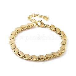 304 Stainless Steel Oval Link Chain Bracelets for Women&nbsp;BJEW-F488-18G