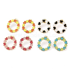 304 Stainless Steel Enamel Stud Earrings&nbsp;EJEW-K268-18G