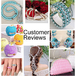 300Pcs 6 Colors Baking Paint Pearlized Glass Pearl Round Beads&nbsp;HY-AR0001-07