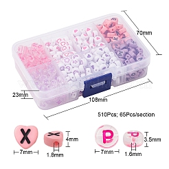 8 Style Pink & Purple Series Opaque Acrylic Beads&nbsp;MACR-YW0001-50