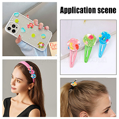 Spray Painted Resin Cabochons&nbsp;CRES-SC0001-99