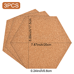 3Pcs Cork Message Board&nbsp;AJEW-SP0003-44