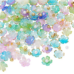 160Pcs 8 Styles Acrylic Bead Caps&nbsp;OACR-TA0004-53A