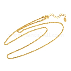 2MM Brass Rope Chain Necklaces for Women Men&nbsp;NJEW-G174-01G