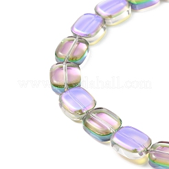 Transparent Electroplate Glass Bead Strands&nbsp;EGLA-P049-02A-HR01