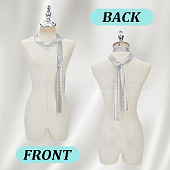 2Pcs 2 Colors Sparkle Aluminum Sequins Neckties for Women&nbsp;NJEW-HY0002-21