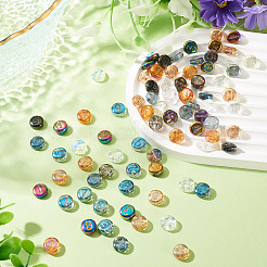 80Pcs Electroplate Transparent Glass Beads&nbsp;EGLA-TA0030-08