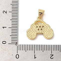 Car Brass Micro Pave Cubic Zirconia Pendants&nbsp;KK-K385-047G