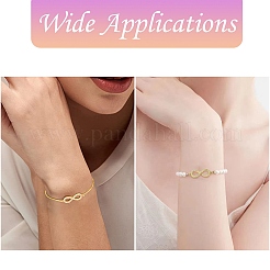 6Pcs 2 Styles CZ Brass Micro Pave AAA Clear Cubic Zirconia Infinity Links&nbsp;ZIRC-CJ0003-34