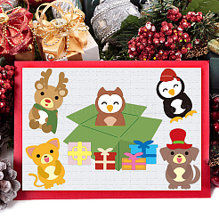 Christmas Animal Box Carbon Steel Cutting Dies Stencils&nbsp;DIY-WH0309-1226